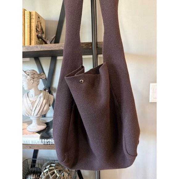 Aya Muse Vale Knit Wool Crossbody Bag Brown Womens Size OS - Picture 7 of 11